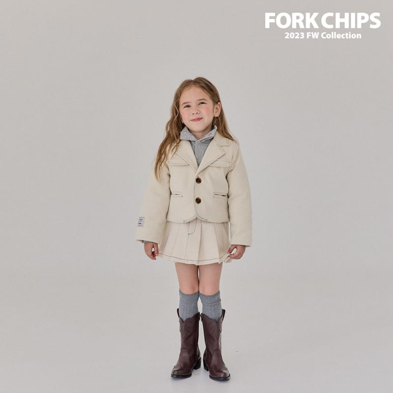 Fork Chips - Korean Children Fashion - #kidsstore - Nuts Stitch Skirt - 2