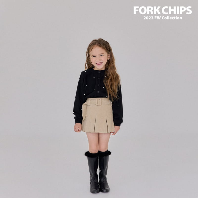 Fork Chips - Korean Children Fashion - #kidsstore - Pearl Crop Cardigan