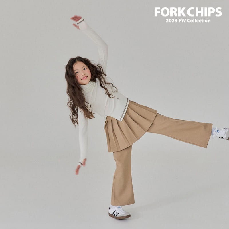 Fork Chips - Korean Children Fashion - #kidsstore - Open Turtleneck Tee - 12