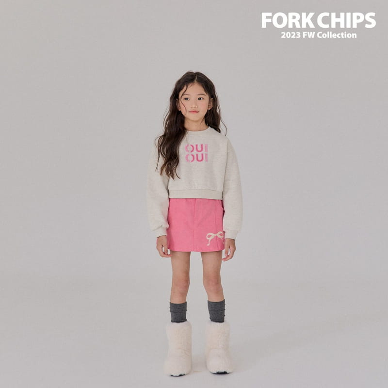 Fork Chips - Korean Children Fashion - #kidsstore - Ribbon Mini Skirt