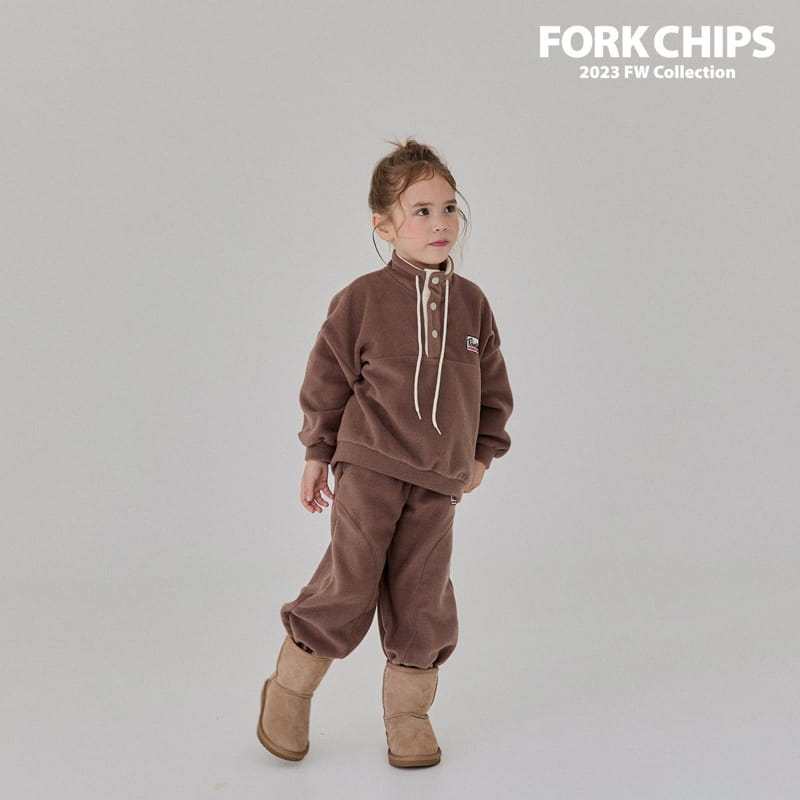 Fork Chips - Korean Children Fashion - #kidsstore - Round Snap Sweatshirt - 11
