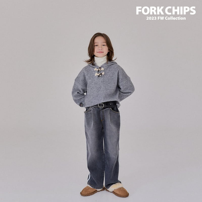 Fork Chips - Korean Children Fashion - #kidsstore - Line Jeans - 5