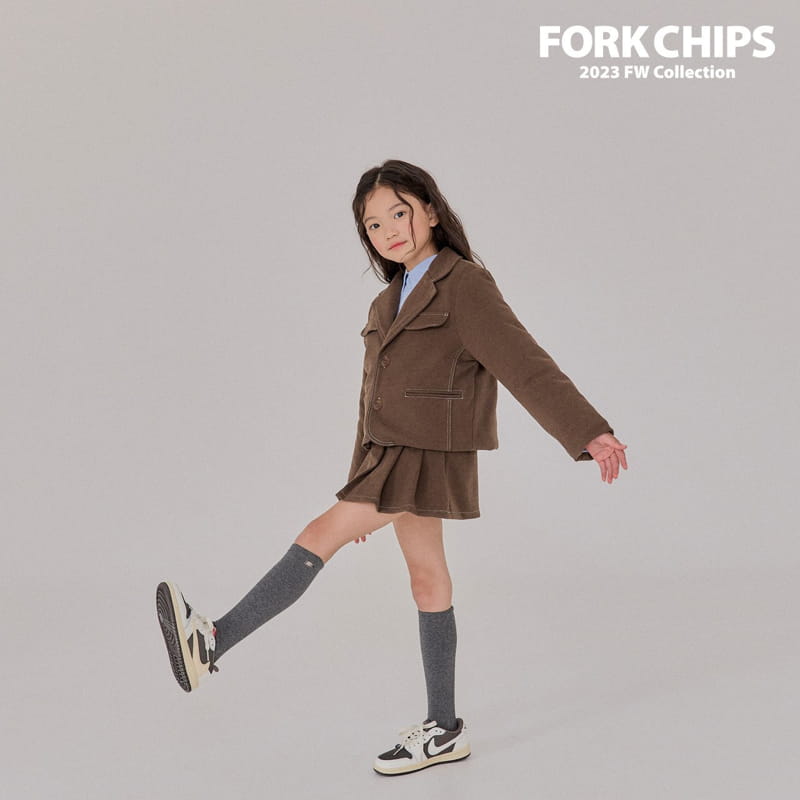 Fork Chips - Korean Children Fashion - #kidsstore - Nuts Stitch Jacket - 4