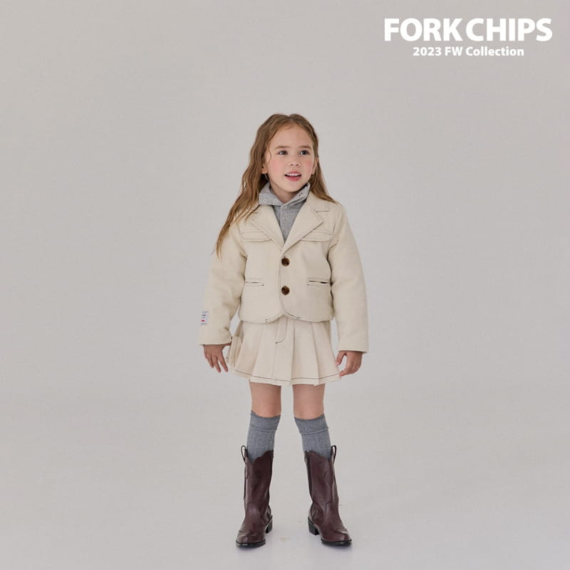 Fork Chips - Korean Children Fashion - #kidzfashiontrend - Nuts Stitch Skirt - 3