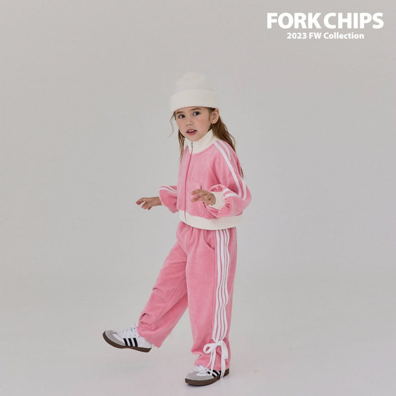 Fork Chips - Korean Children Fashion - #kidzfashiontrend - Kitch Velvet Zip-up - 6