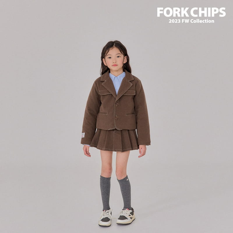 Fork Chips - Korean Children Fashion - #littlefashionista - Nuts Stitch Jacket - 6