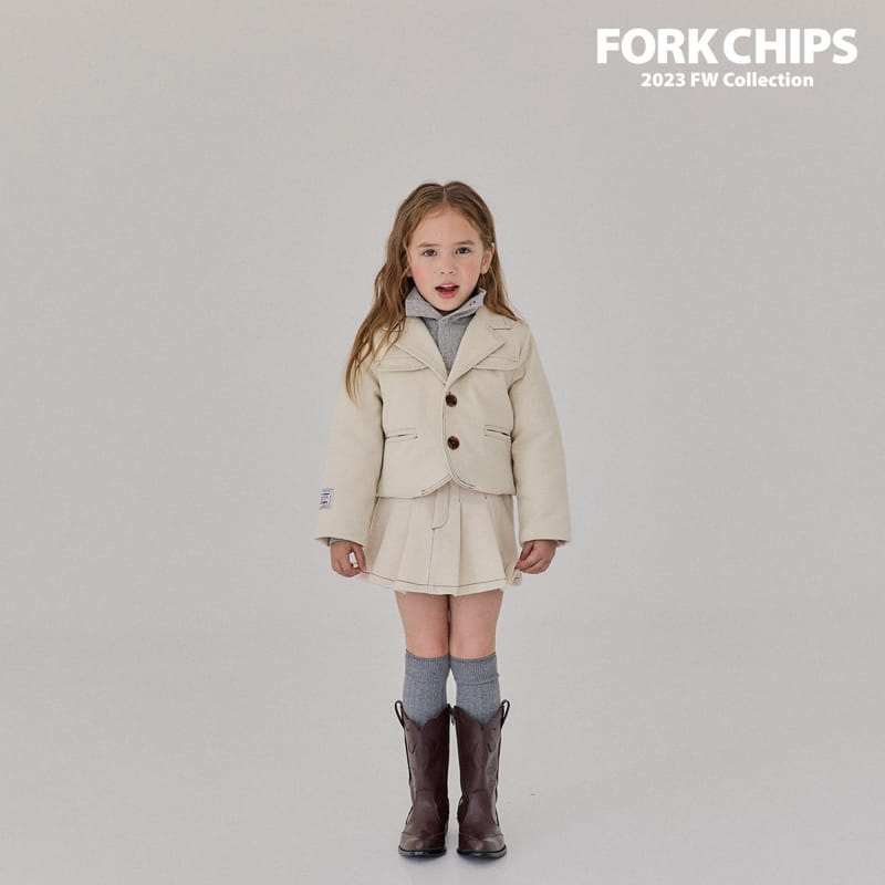Fork Chips - Korean Children Fashion - #littlefashionista - Nuts Stitch Skirt - 5