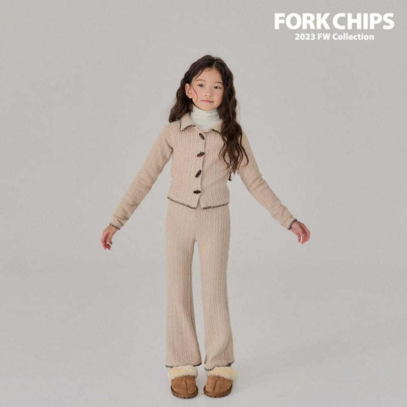 Fork Chips - Korean Children Fashion - #littlefashionista - Chain Bootscut Leggibgs - 2