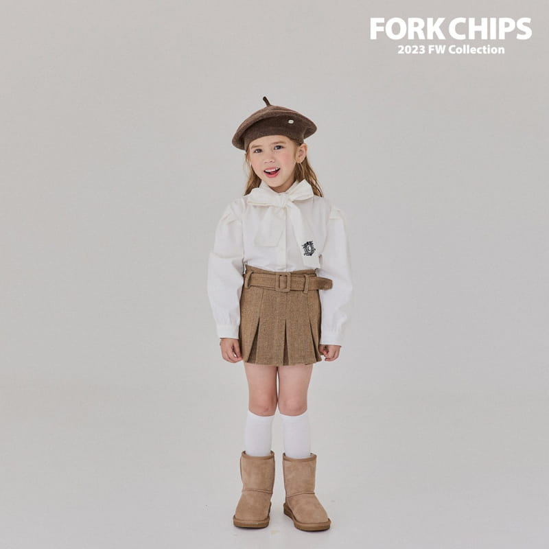 Fork Chips - Korean Children Fashion - #littlefashionista - Chicago Tie Blouse