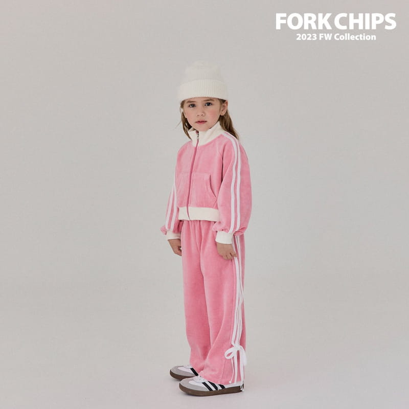 Fork Chips - Korean Children Fashion - #littlefashionista - Kitch Velvet Zip-up - 8