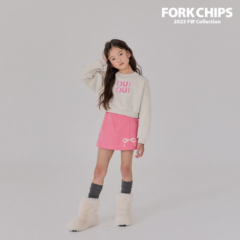 Fork Chips - Korean Children Fashion - #Kfashion4kids - Ribbon Mini Skirt - 4