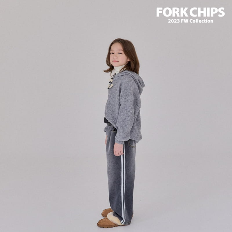 Fork Chips - Korean Children Fashion - #littlefashionista - Line Jeans - 8