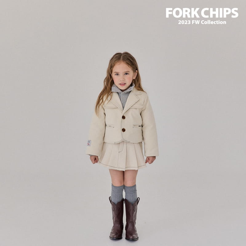 Fork Chips - Korean Children Fashion - #magicofchildhood - Nuts Stitch Skirt - 6
