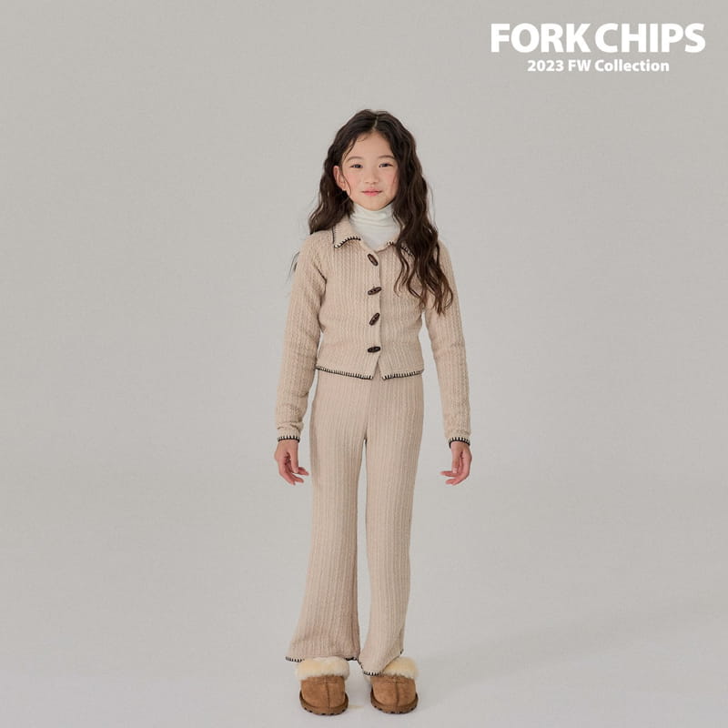 Fork Chips - Korean Children Fashion - #magicofchildhood - Chain Bootscut Leggibgs - 3