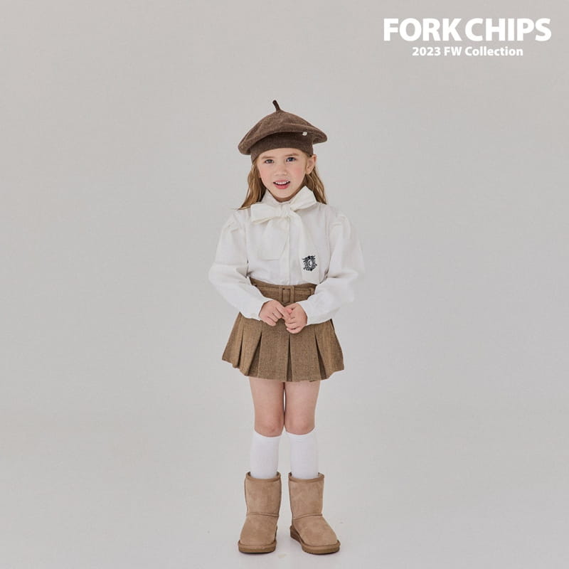 Fork Chips - Korean Children Fashion - #magicofchildhood - Chicago Tie Blouse - 2