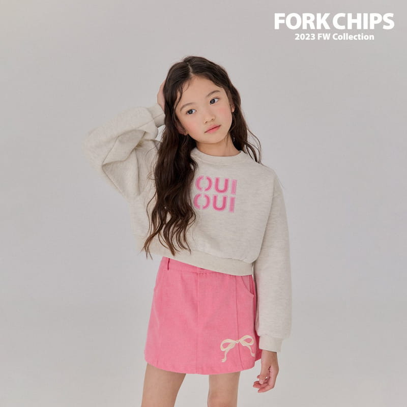 Fork Chips - Korean Children Fashion - #littlefashionista - Oui Sweatshirt - 4