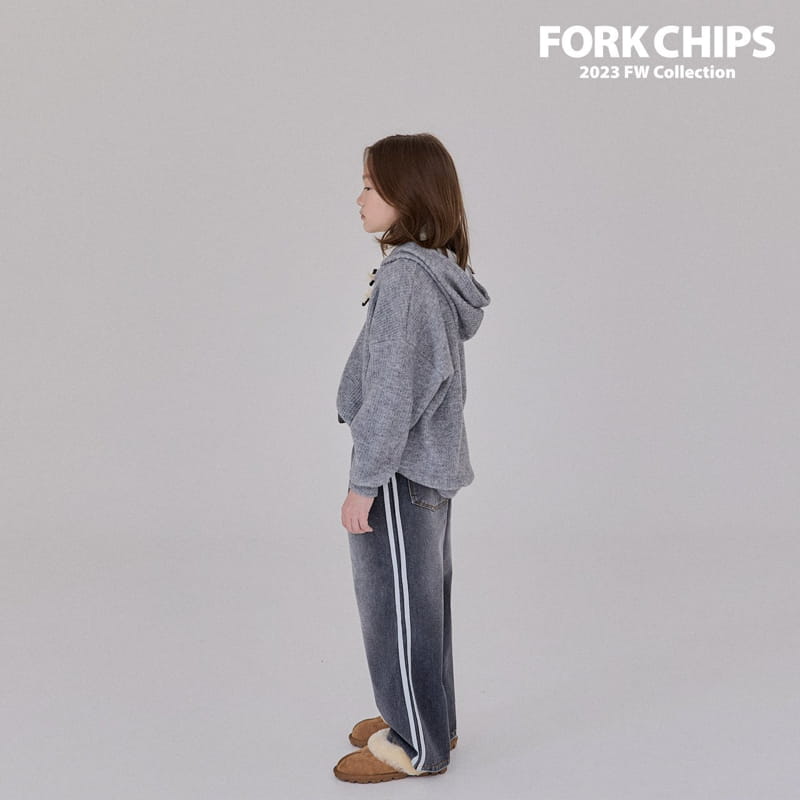 Fork Chips - Korean Children Fashion - #magicofchildhood - Line Jeans - 9
