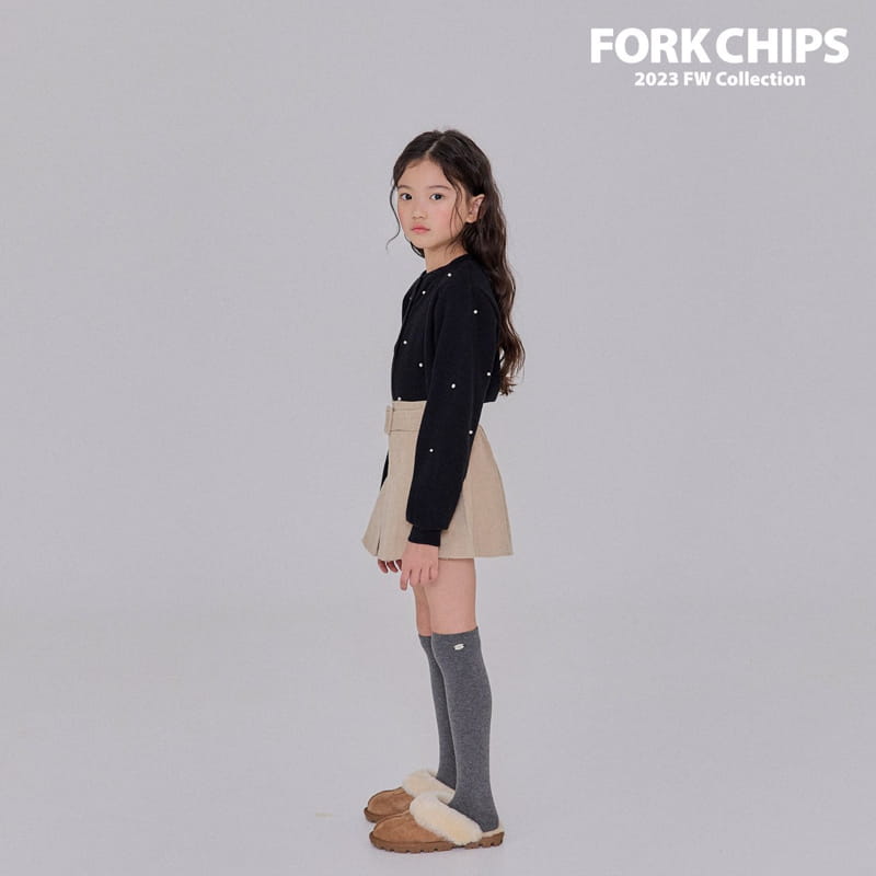 Fork Chips - Korean Children Fashion - #minifashionista - Pearl Crop Cardigan - 6