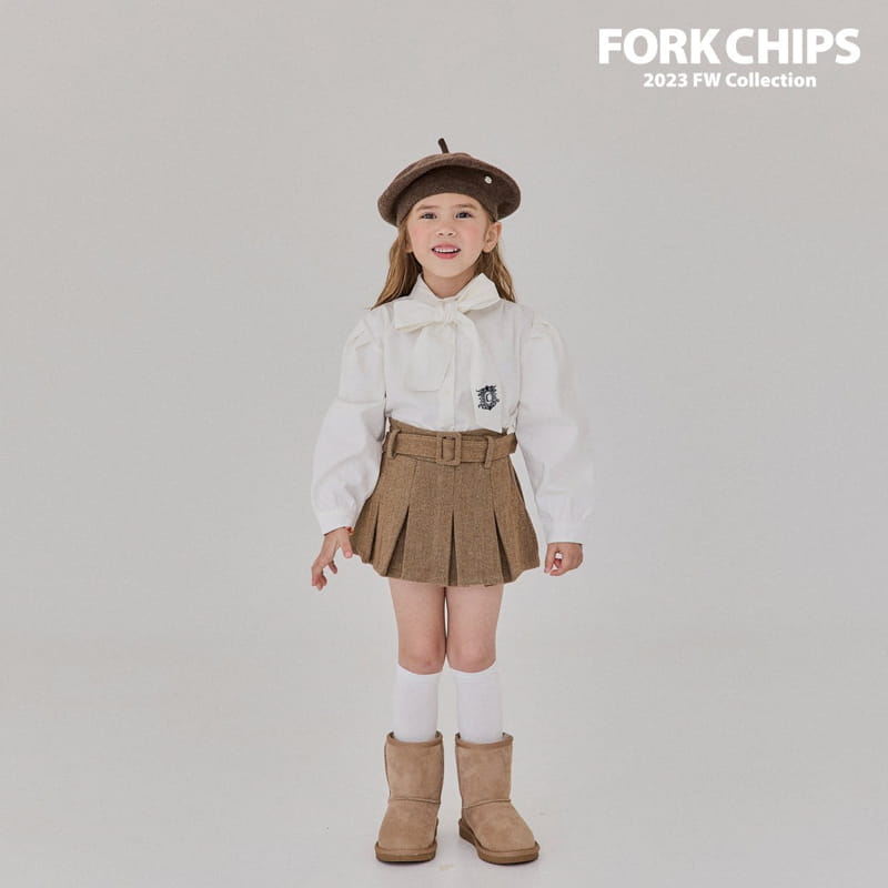 Fork Chips - Korean Children Fashion - #minifashionista - Chicago Tie Blouse - 3