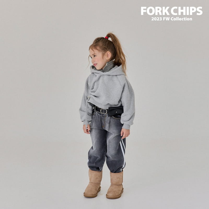 Fork Chips - Korean Children Fashion - #minifashionista - Tunnul Hoody Tee - 2