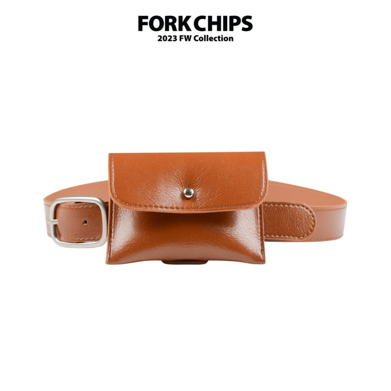 Fork Chips - Korean Children Fashion - #prettylittlegirls - Leather Belt Bag - 2
