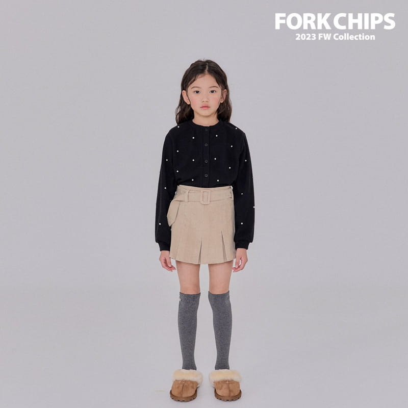 Fork Chips - Korean Children Fashion - #prettylittlegirls - Pearl Crop Cardigan - 7