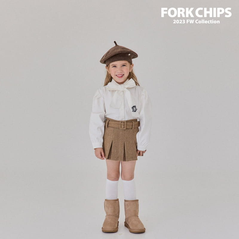 Fork Chips - Korean Children Fashion - #minifashionista - Chicago Tie Blouse - 4