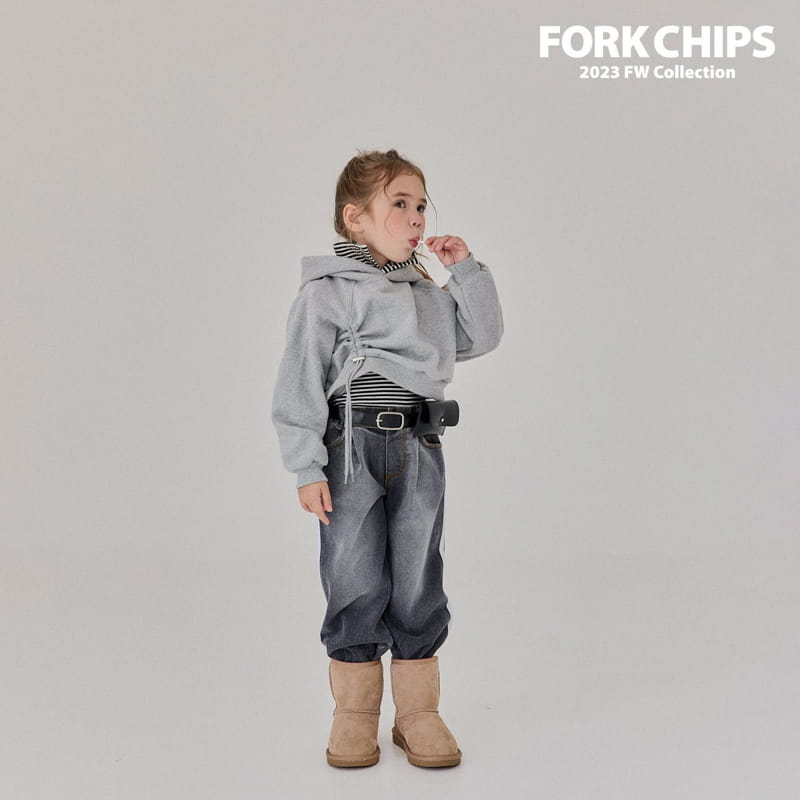 Fork Chips - Korean Children Fashion - #prettylittlegirls - Tunnul Hoody Tee - 3