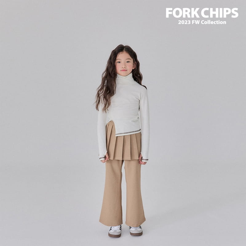 Fork Chips - Korean Children Fashion - #prettylittlegirls - Open Turtleneck Tee - 2