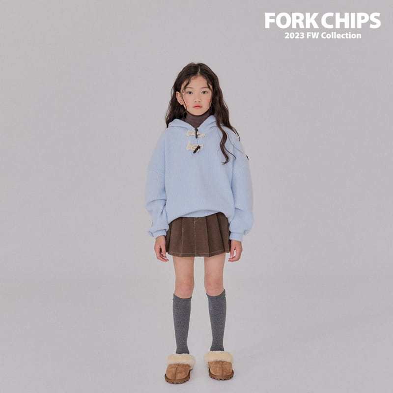 Fork Chips - Korean Children Fashion - #prettylittlegirls - Dubble Hoody Tee