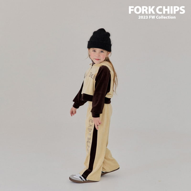 Fork Chips - Korean Children Fashion - #prettylittlegirls - Stone Velvet Hoody ZIP-up - 8