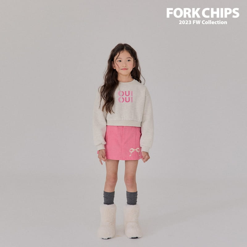 Fork Chips - Korean Children Fashion - #prettylittlegirls - Oui Sweatshirt - 6