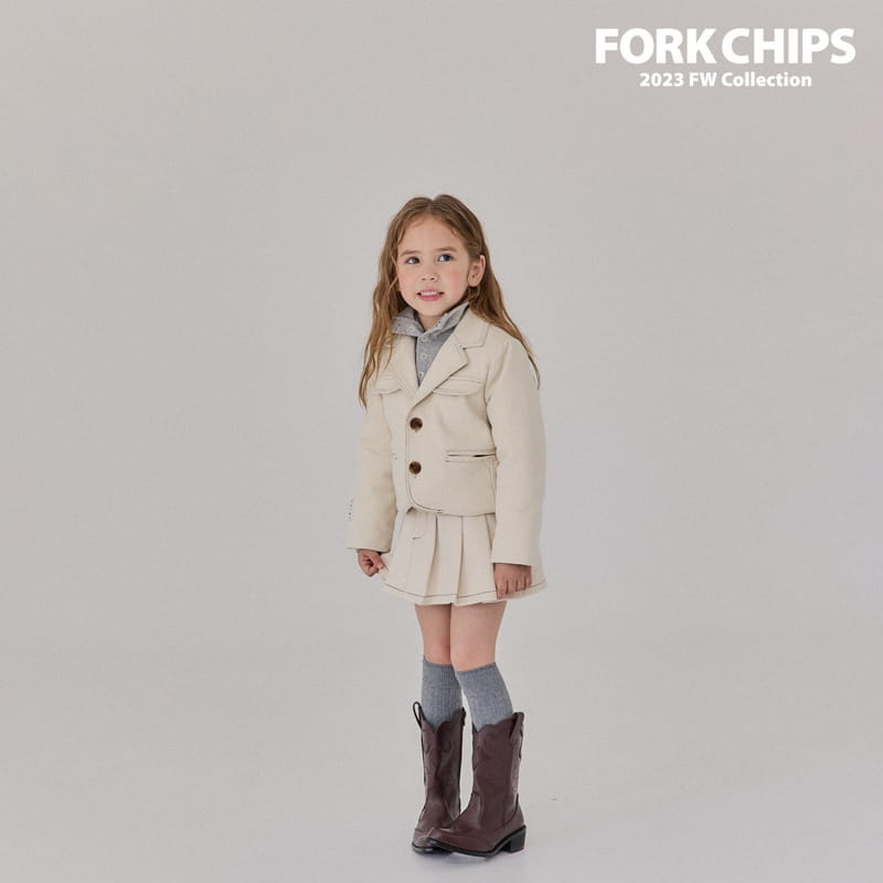 Fork Chips - Korean Children Fashion - #stylishchildhood - Nuts Stitch Skirt - 11