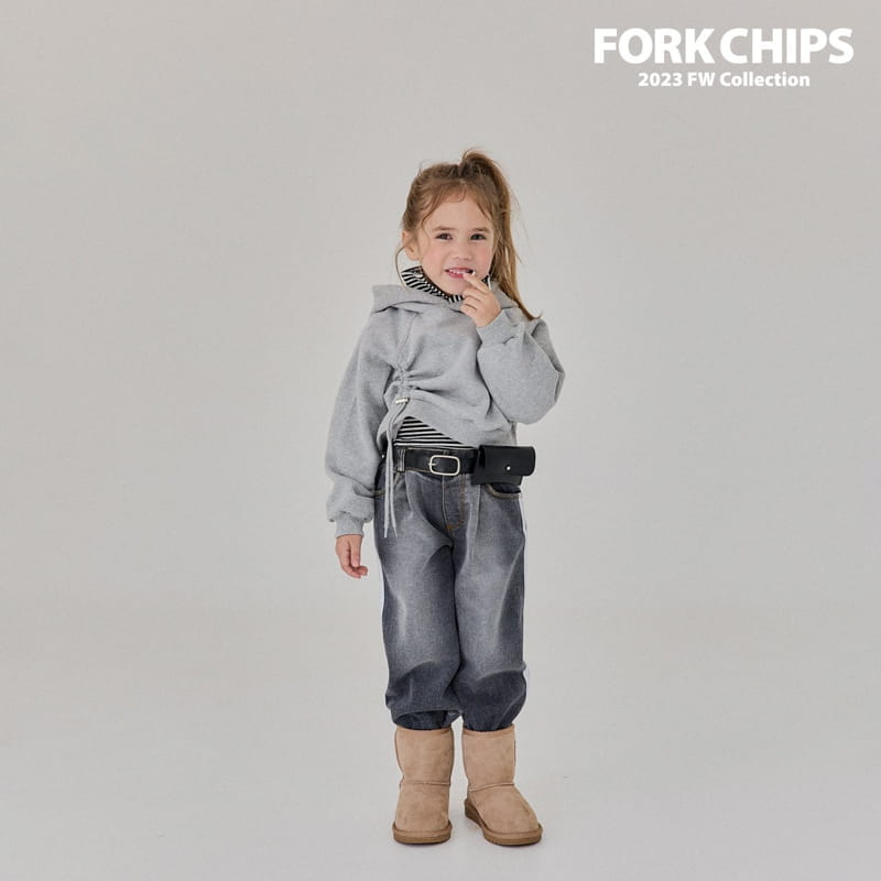 Fork Chips - Korean Children Fashion - #stylishchildhood - Tunnul Hoody Tee - 6