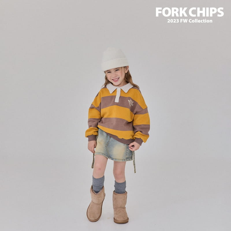 Fork Chips - Korean Children Fashion - #stylishchildhood - Nude St Sweatshirt