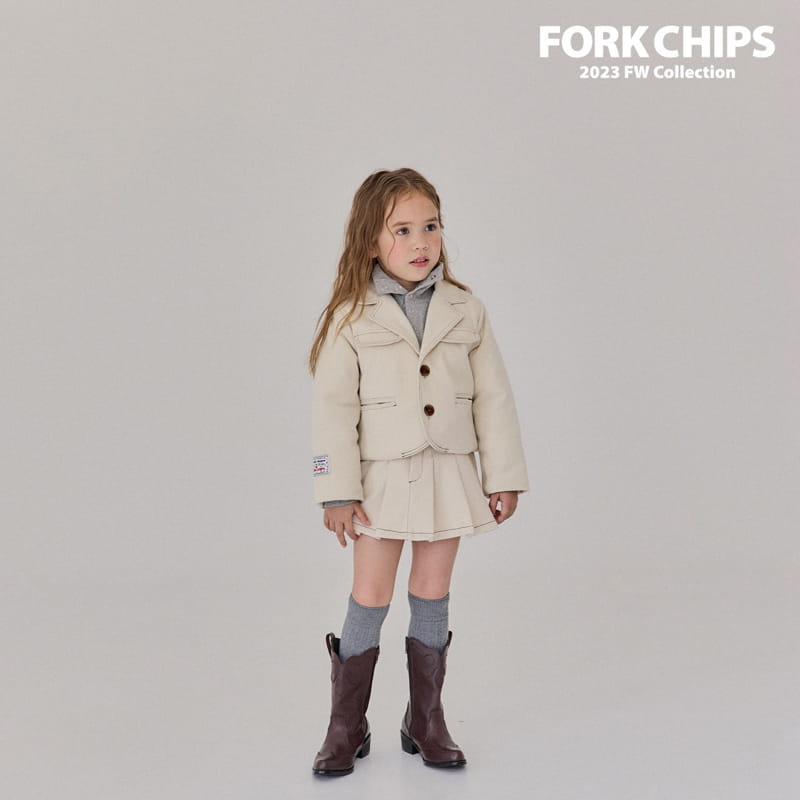 Fork Chips - Korean Children Fashion - #todddlerfashion - Nuts Stitch Skirt - 9