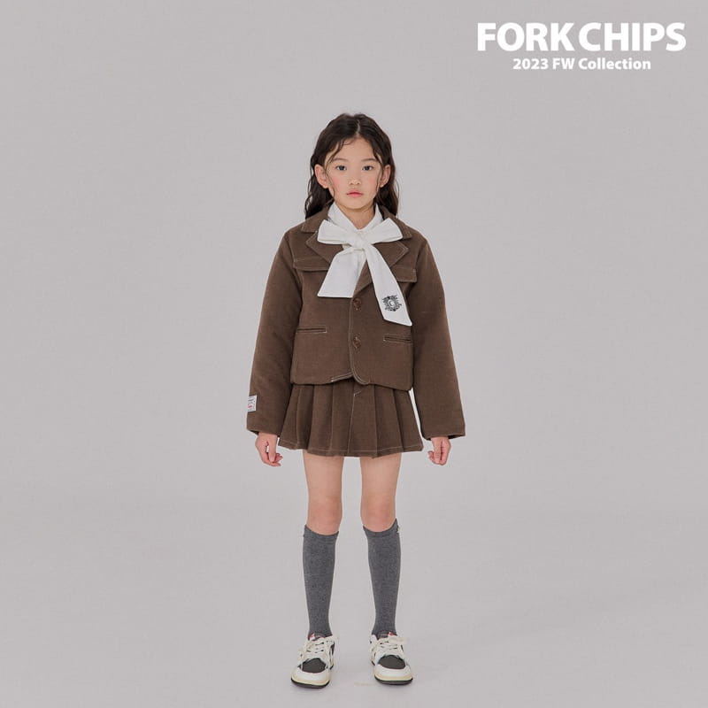 Fork Chips - Korean Children Fashion - #toddlerclothing - Nuts Stitch Jacket - 11