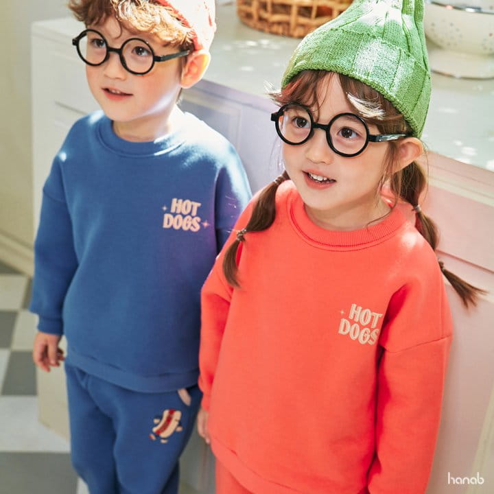 Hanab - Korean Children Fashion - #fashionkids - Hot Dog Top Bottom Set - 2