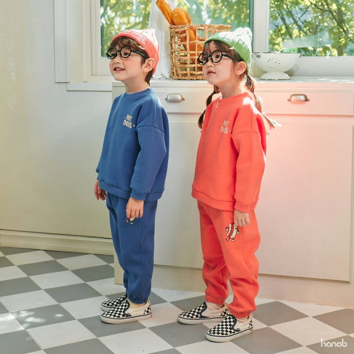 Hanab - Korean Children Fashion - #kidsshorts - Hot Dog Top Bottom Set - 3