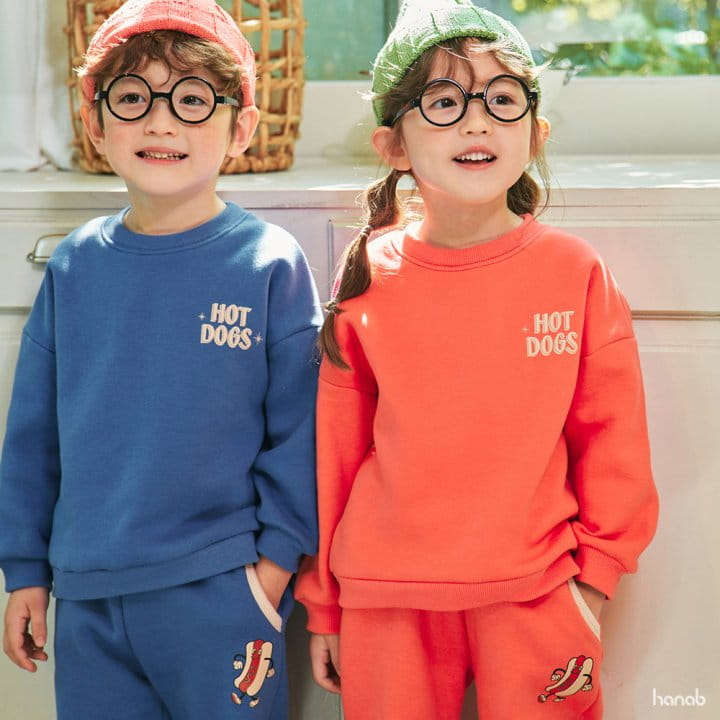 Hanab - Korean Children Fashion - #kidsshorts - Hot Dog Top Bottom Set - 4
