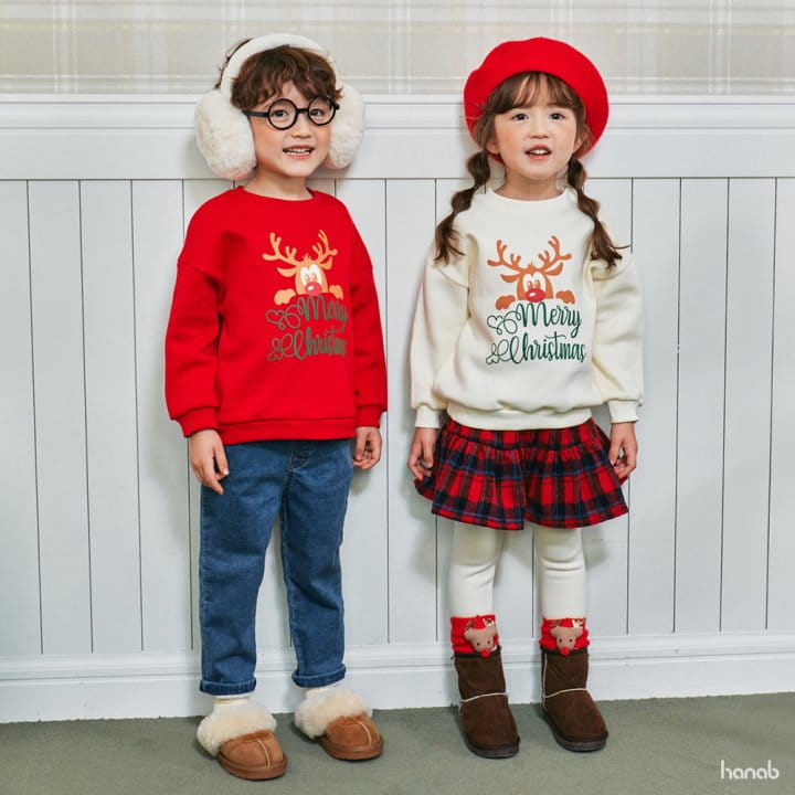 Hanab - Korean Children Fashion - #kidsstore - Rudolf Sweatshirt - 2