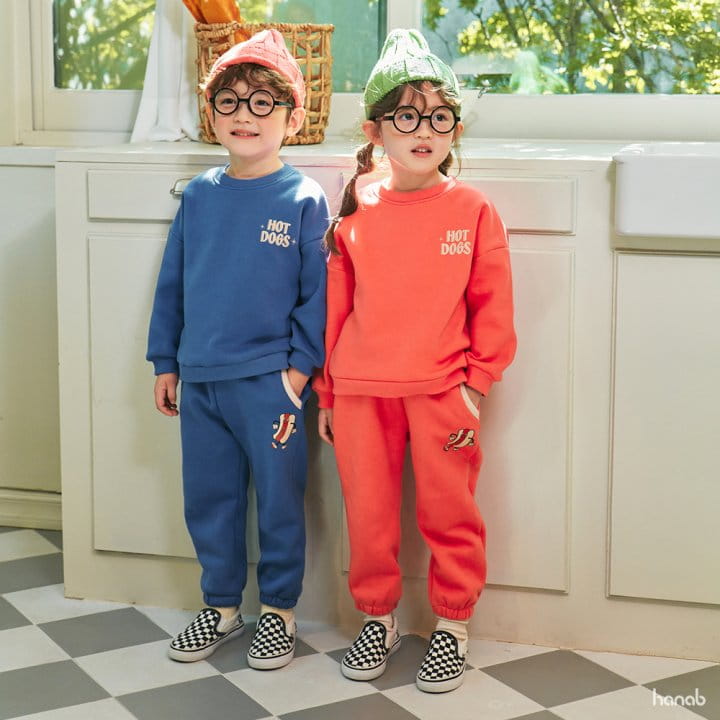 Hanab - Korean Children Fashion - #kidzfashiontrend - Hot Dog Top Bottom Set - 5