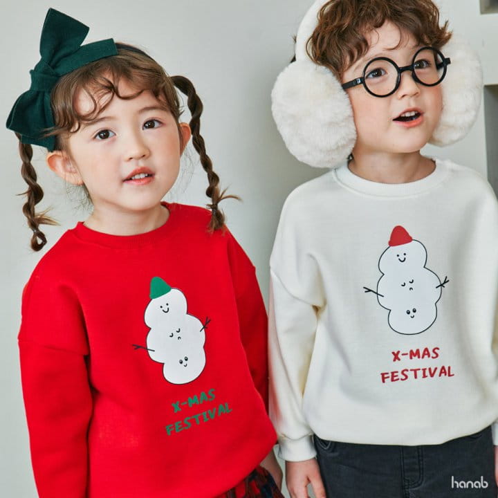 Hanab - Korean Children Fashion - #kidsstore - Snowman Sweatshirt - 4