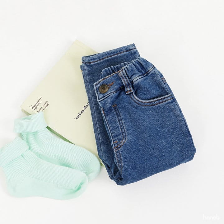 Hanab - Korean Children Fashion - #littlefashionista - Striaght Fleece Jeans - 8