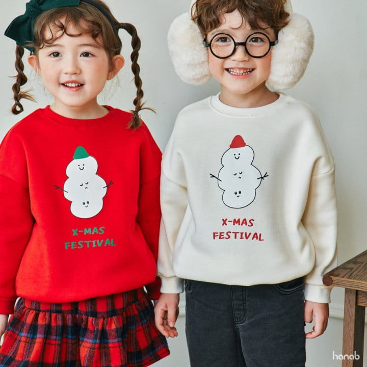 Hanab - Korean Children Fashion - #littlefashionista - Snowman Sweatshirt - 6