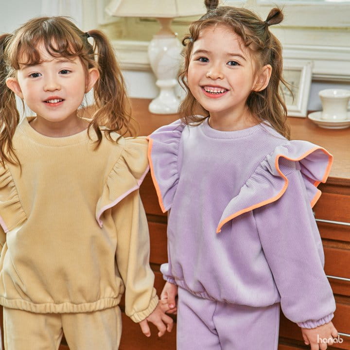 Hanab - Korean Children Fashion - #littlefashionista - Rib Wing Top Bottom Set - 3