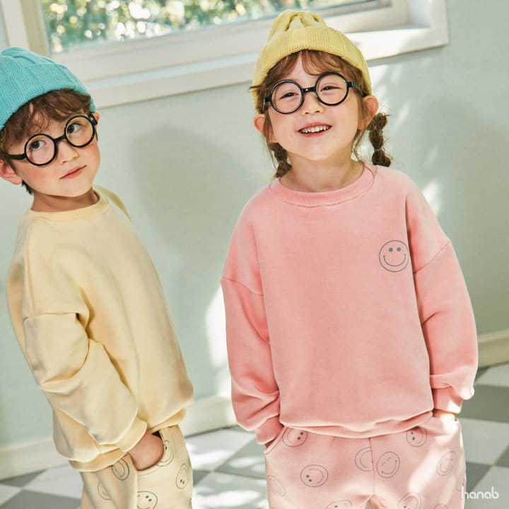 Hanab - Korean Children Fashion - #toddlerclothing - Be Happy Top Bottom Set - 9