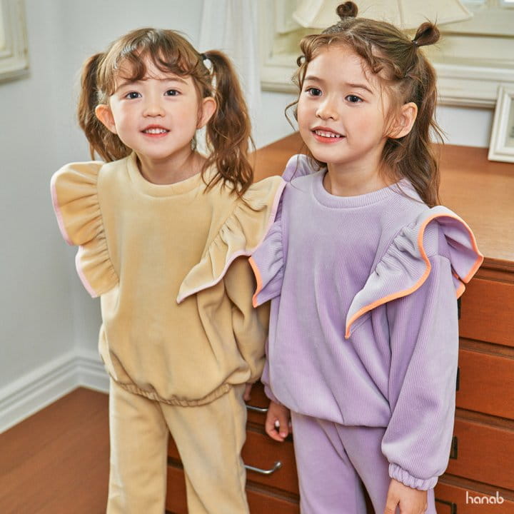 Hanab - Korean Children Fashion - #toddlerclothing - Rib Wing Top Bottom Set - 8