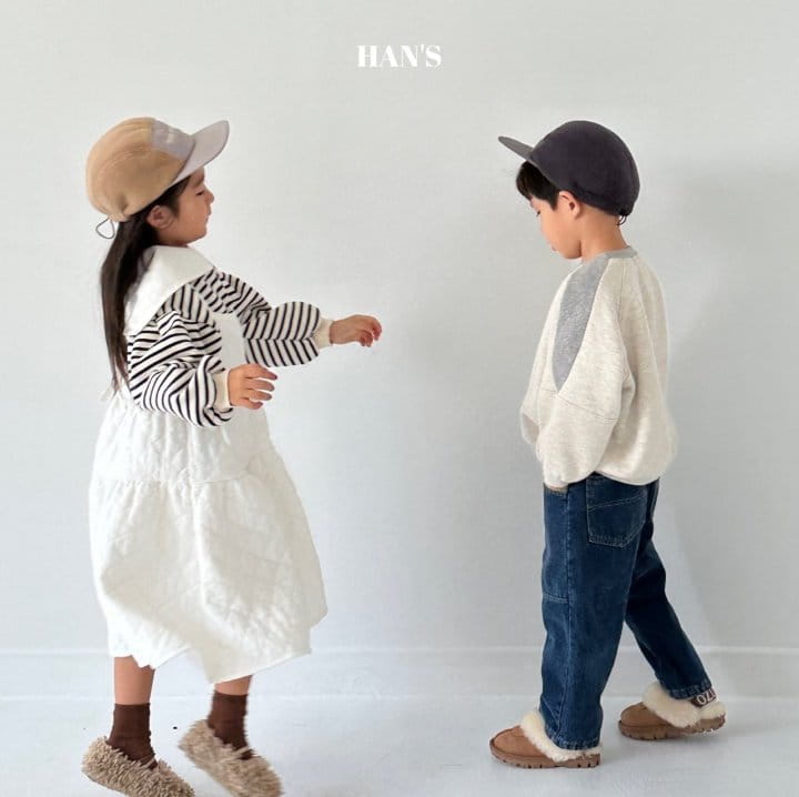Han's - Korean Children Fashion - #littlefashionista - Jenny Quilting One-piece - 8