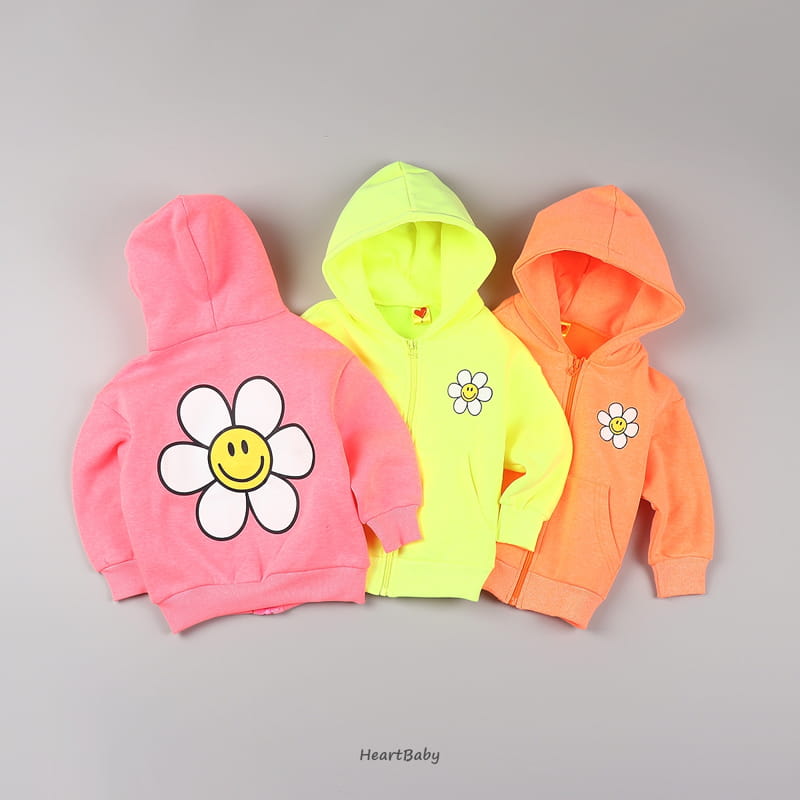 Heart Baby - Korean Children Fashion - #childofig - Sun Flower Hoody Zip-up - 12
